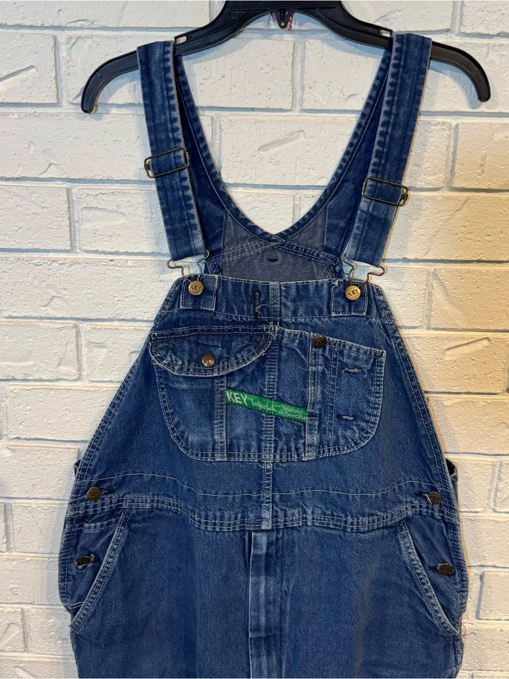 Vintage KEY Blue Denim Overalls Men’s 42”x29”